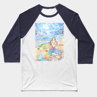 Moonlight Marina on Turtle Rock Baseball T-Shirt